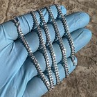 Real Solid 925 Sterling Silver Miami Cuban Link Chain Italy Necklace 3mm 16-30 