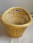 Vintage Large Woven Wicker Basket Oval With Handles 24   x 18    