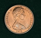 1972 1  one  Cent Uncirculated Cook Islands  From Mint Set 