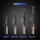 M2 Hss 3 8  1 2  5 8  3 4  Taper Chucking Reamer Set Fits 3 8   1 2  Reamers Bit