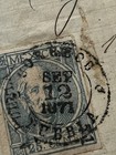 1871 Puebla Mexico Folded Letter Cover  Oval Cancel  Hidalgo In Circle Stamp