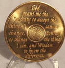 Green   Gold Plated Any Year Aa Chip Alcoholics Anonymous Medallion Coin Plate