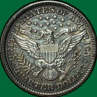 1897 Barber Quarter Almost Uncirculated Au Coin  Polished  41109