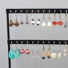 Lot Of 44 Beaded Pierced Earrings Multi Color All Dangle Hooks Bead Mixed