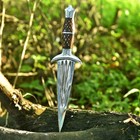 Handmade Fix Blade Double Edge Dagger Knife Mini Sword Tactical Knife   Sheath