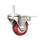 Heavy Duty Stem Caster Wheels Double Bearing Pu Castors No 2 Inch With Brake