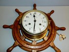 Vintage Schatz Royal Mariner 8 Day Ships Clock Bell Chime  With Key