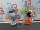 Walt Disney Mini Bobble Heads Donald Duck   Goofy Bagged New Kellogg Cereal