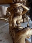 Ornate King   s Throne Chair Gold Gilt Cherub Hand-carved Royal Accent Seat