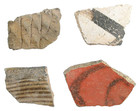 Four Pieces Of Antique Pottery Shard American Indian Artifacts Ap6 22424