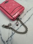Coach Zip Card Case In Signature Leather With Heart Charm Cdq15 Pink Nwt W box