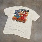 Vintage 90s Devil   s Bowl Speedway Sprint Car Racing Tee Shirt Xl Dirt Track 1998