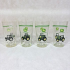 John Deere Tractor Gibson Tumbler Drinking Glass Lot Of 4