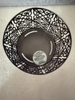 Bath   Body Works  Metal Silver Hearts 3-wick Candle Holder  Pedestal