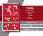 Hummingbird Stencil Design Pattern Glass Etching Stencils Reusable Armour Etch