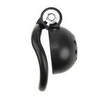 Abs metal Short Push Button Black Male Chastity Cage - Includes 5 Rings   Keys
