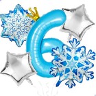 Frozen 6th Birthday Party Decorations Balloon  40  Elsa 6 Balloon With Number 6