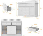 46    Baby Dresser With Changing Table Top  White Dresser With Storage Drawers And