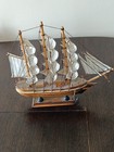 Wooden Model Of Ship Or Sailboat excelent Condition handmade very Beautiful