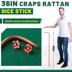 Leyndo Craps Tabletop Game Set  Includes 36  Craps Rattan Stick  Casino Grade   