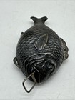Antique Fish Tape Measure Figural Silver Sewing Retractable Measuring