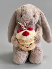 30cm Soft Long Ear Bunny Plush Toy White Pink Rabbit Doll     Usa Free Shipping