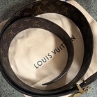 Louis Vuitton Women   s Black brown Monogram Logo Wide Waist Belt Buckle 38