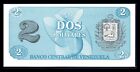 Venezuela Unc Note 2 Bolivares Bs October 1989 P-69  tinoquito  Banknote