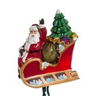 Kurt Adler Indoor outdoor Ul 10-light Santa Sleigh   Reindeer Light Set  9ft