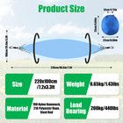 3 In 1 Camping Hammock With Pop Up Mosquito Net Portable Nylon Hanging Bed Blue