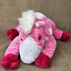Dan Dee Collectors Choice Large 30  Pink Pony White Horse Stuffed Animal Plush