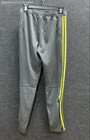 Adidas Boys Gray Yellow Aeroready 3-stripe Track Training Pants Youth Size L