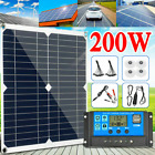 Solar Panel Kit 200 Watt 12 24v With 60a Battery Charger Controller Caravan Boat