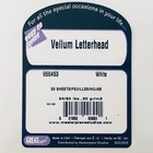 Masterpiece Studios Usa Vellum Letterhead White 50 Sheets 950453 Printer Paper