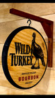 Wild Turkey Bourbon Double Sided Wood Pub Sign - 12 Inch Diameter