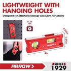 Arrow 4  Magnetic Torpedo Level Leveler Tool With 0   90   Bubble Sae Metric Scale