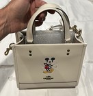 Coach Cm843 Disney X Coach Dempsey Tote 22 Purse Mickey Mouse Leather Chalk Nwt