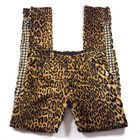 Lip Service Womens Pants Leopard Print Brown Beige Black Belted 29 Vintage