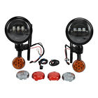 Auxiliary Led Spot Fog Light Turn Signals Fit For Harley Street Glide 1994-2023
