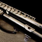 Flute Yamaha 221 Silver Plated Flute Offset G Key Cleaning Rod   Hard Case