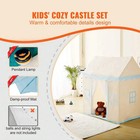 Kids Play Tent 1-5 Years Indoor Outdoor Castle House Mat Lamp