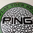 Vintage Ping Golf Sign - Play Your Best Golfing Dealer Porcelain Gas Pump Sign
