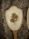 Vintage  Matson Gold Ormolu Vanity Dresser Set     Sunflower Pattern