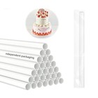 Datpuikpcs Plastic Cake Dowel Rods For Tiered Cake Pillars 9 5 Inch 15 White