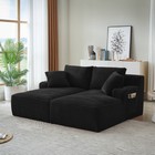 Modern Corduroy Sofa Couch W cup Holder Comfort Sleeper Loveseat Chaise Lounge
