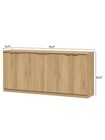 Buffet Cabinet With Storage  Modern Credenza  Fluted Doors  Mid Century