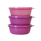 Food Storage Containers Set - 3pcs 600ml Leftover Bowls  Airtight   Durable
