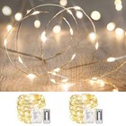 2pc 33ft Fairy Lights Battery Operated Remote Timer 2 Pack Warm White