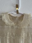 Vintage Baby Christening Gown With Floral Embroidered Lace