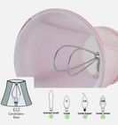 Pink Mini Chandelier Lamp Shade Clip On Pink Bell Fabric 2 5  X 4  X 4 